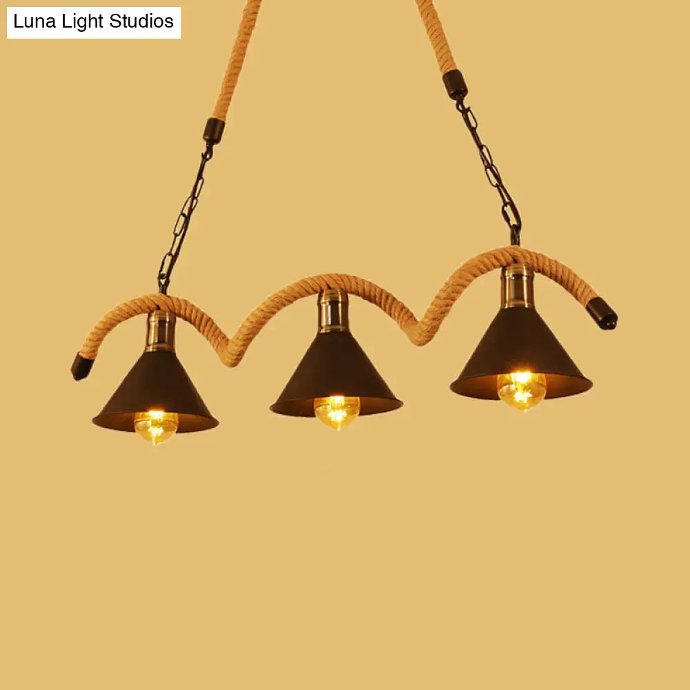 Black Rope Ceiling Pendant