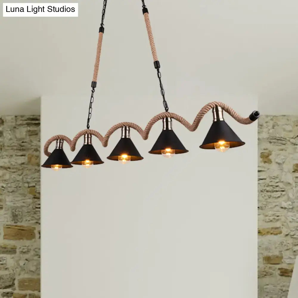 Black Rope Ceiling Pendant