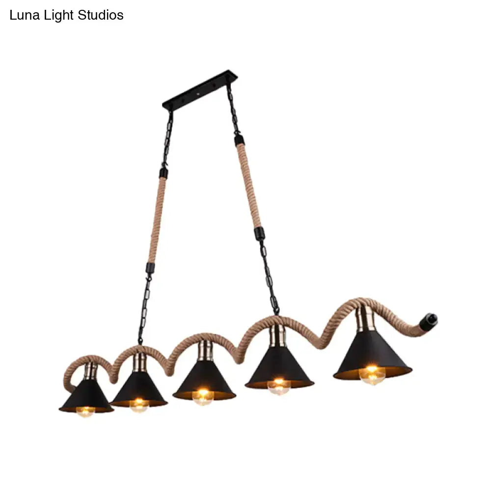 Black Rope Ceiling Pendant