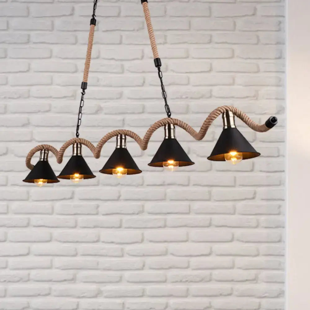 Black Rope Ceiling Pendant