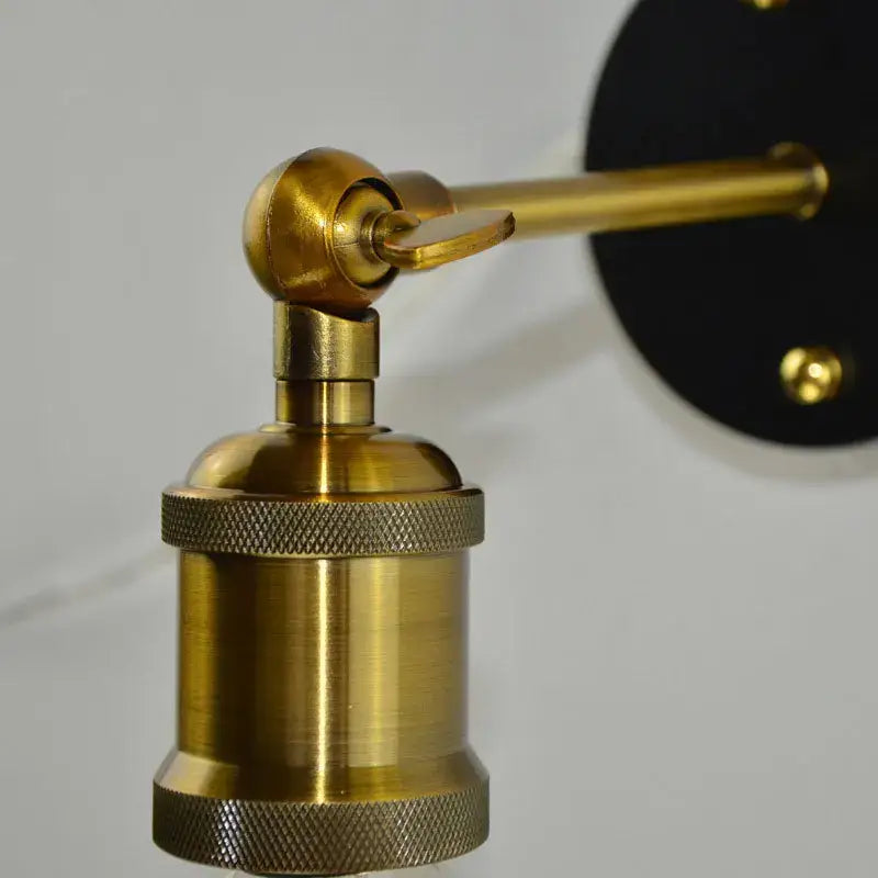 Black Brass LED Sconce with Industrial Finish