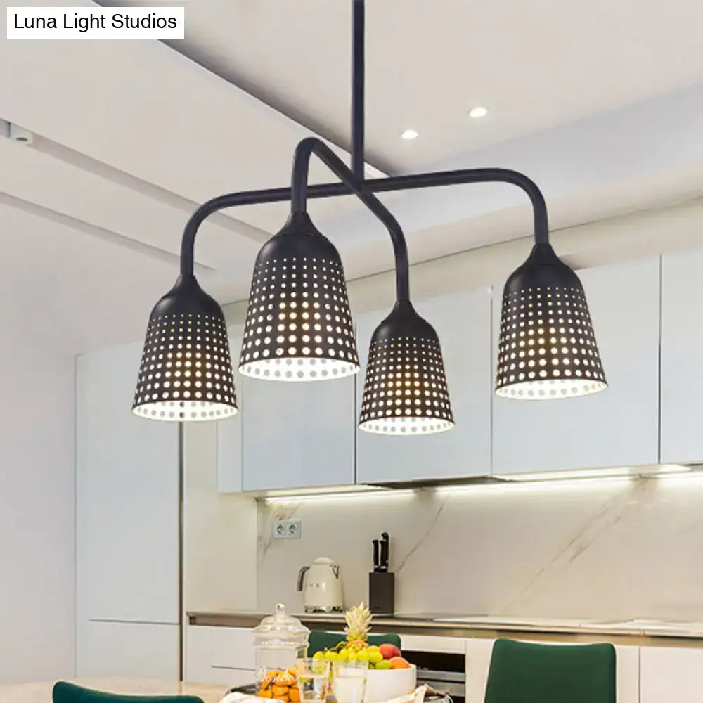 Black Bell Pendant Chandelier