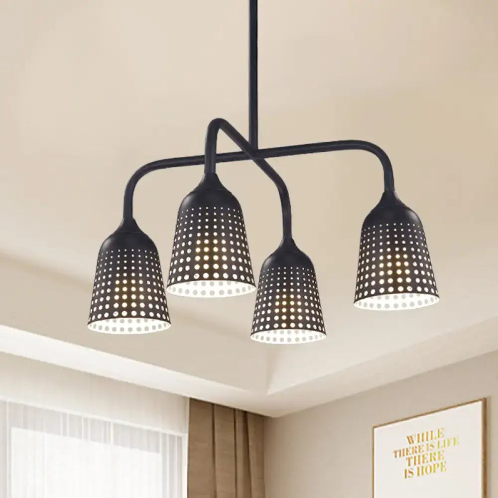 Black Bell Pendant Chandelier