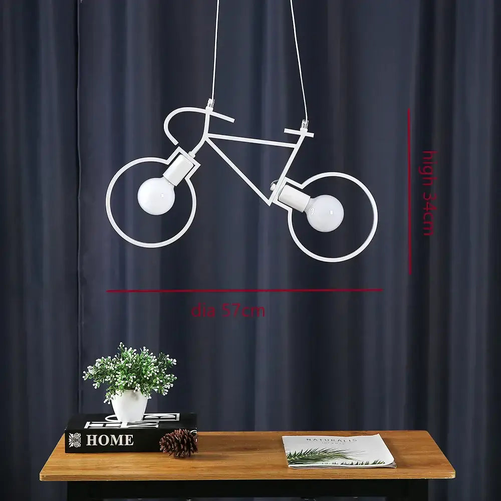 Black Bicycle Pendant Light
