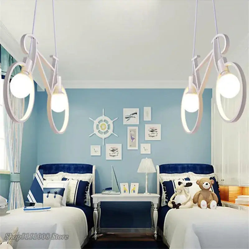 Black Bicycle Pendant Light