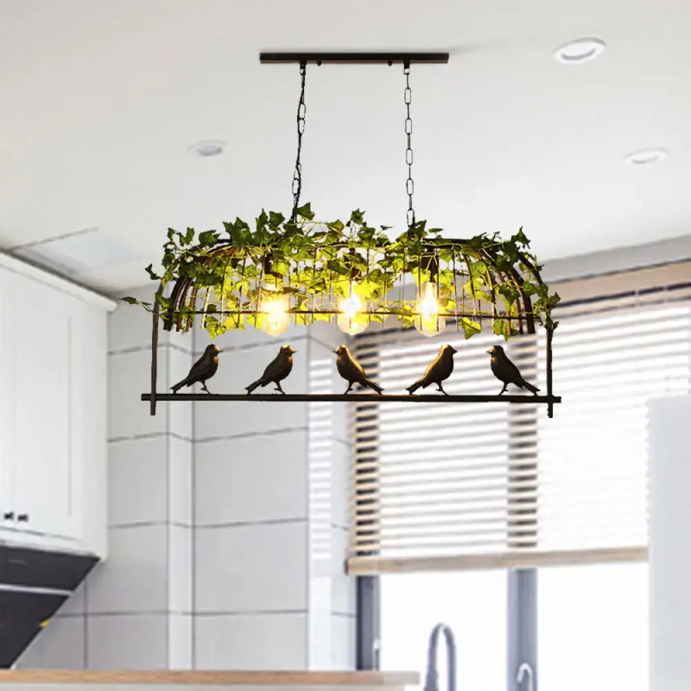 Black Birdcage Ceiling Light