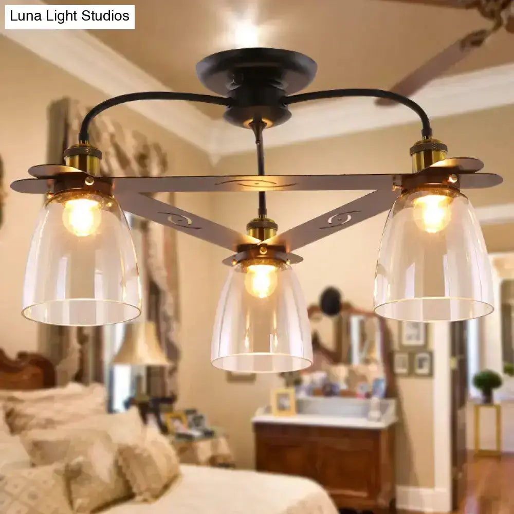 Cognac Glass Bell Lamp