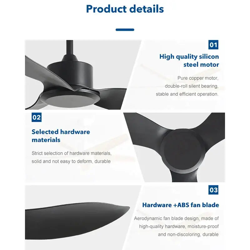 Black Industrial 48-Inch Ceiling Fan