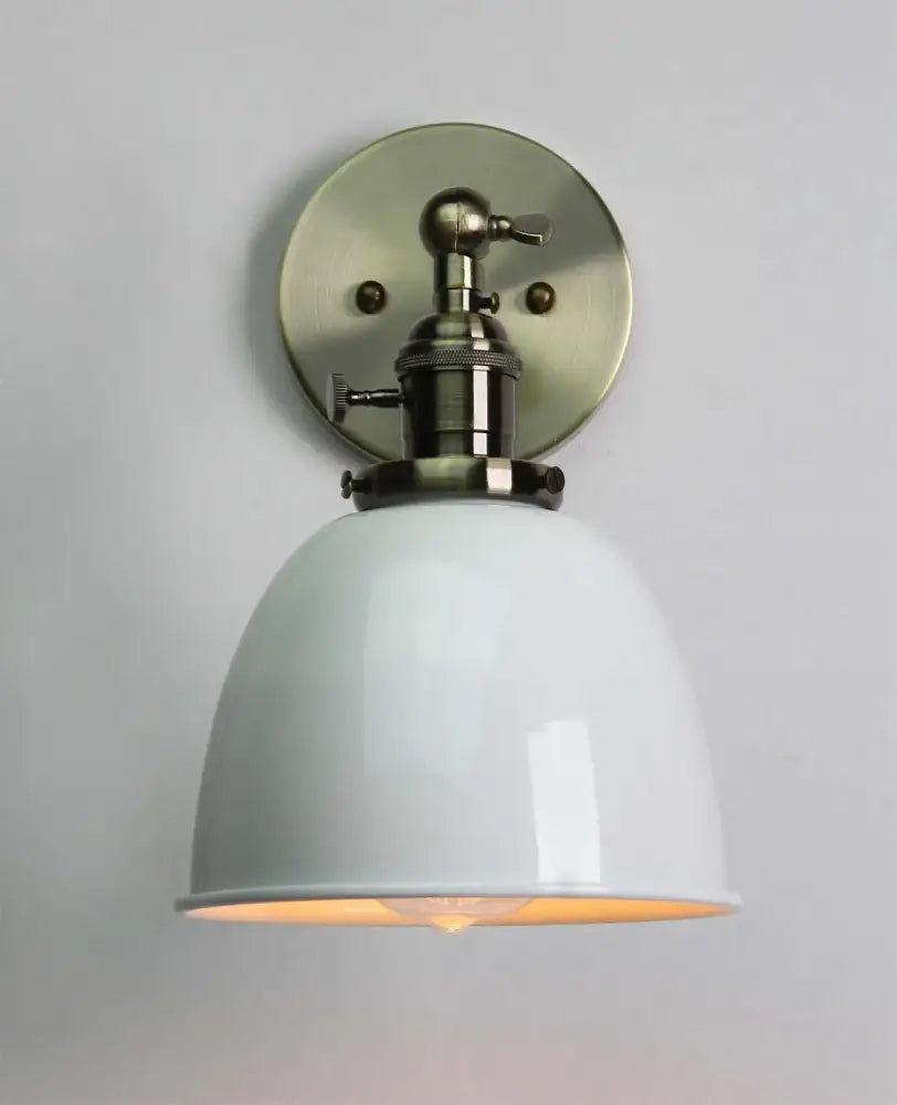 Black Adjustable Wall Sconce with Metal Lampshade