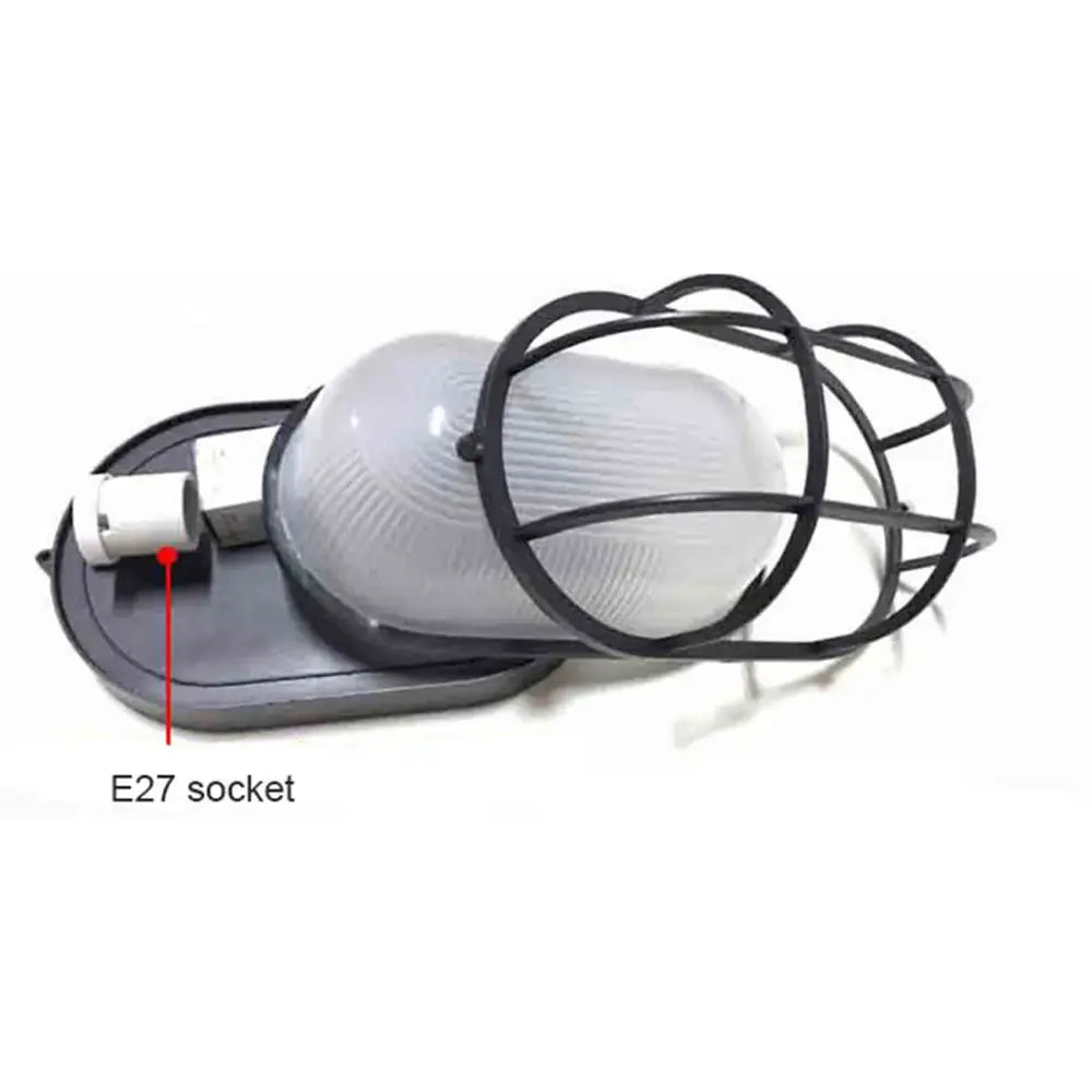 Black Bulkhead Wall Light