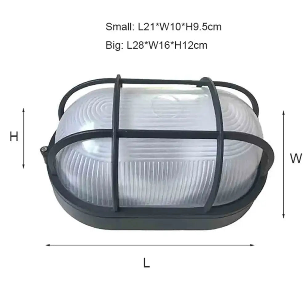 Black Bulkhead Wall Light