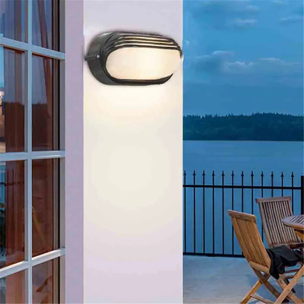 Black Bulkhead Wall Light