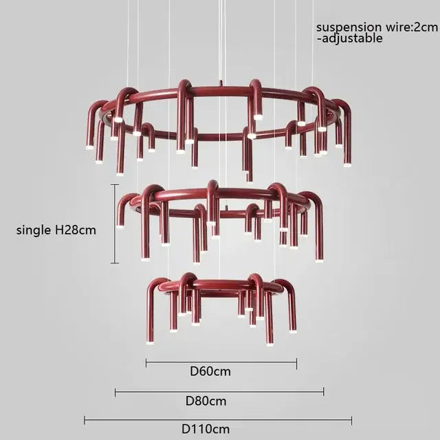 Black Circular Ring Chandelier