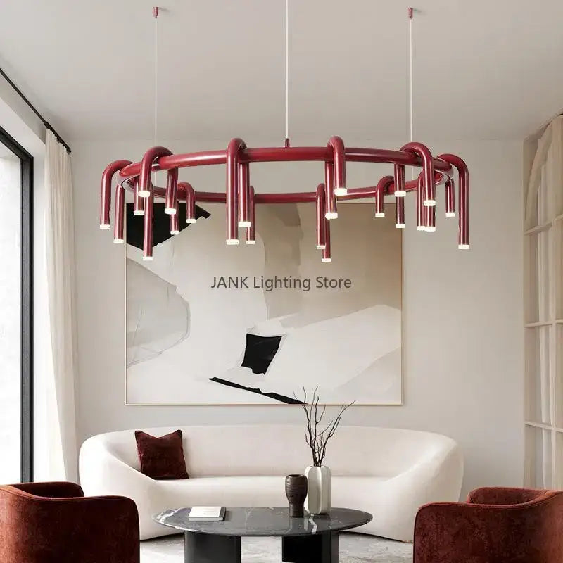 Black Circular Ring Chandelier