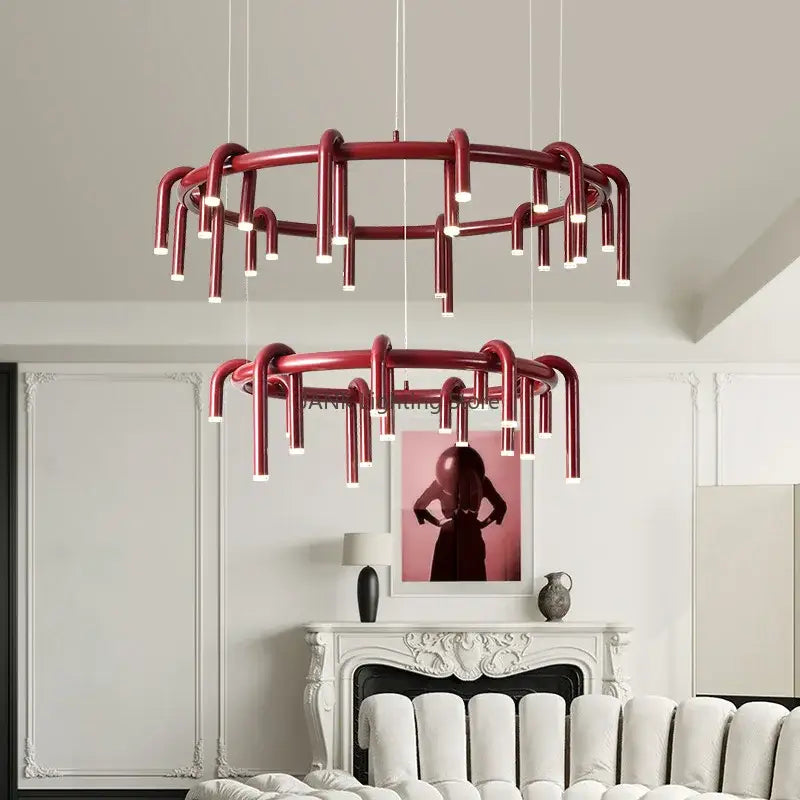 Black Circular Ring Chandelier