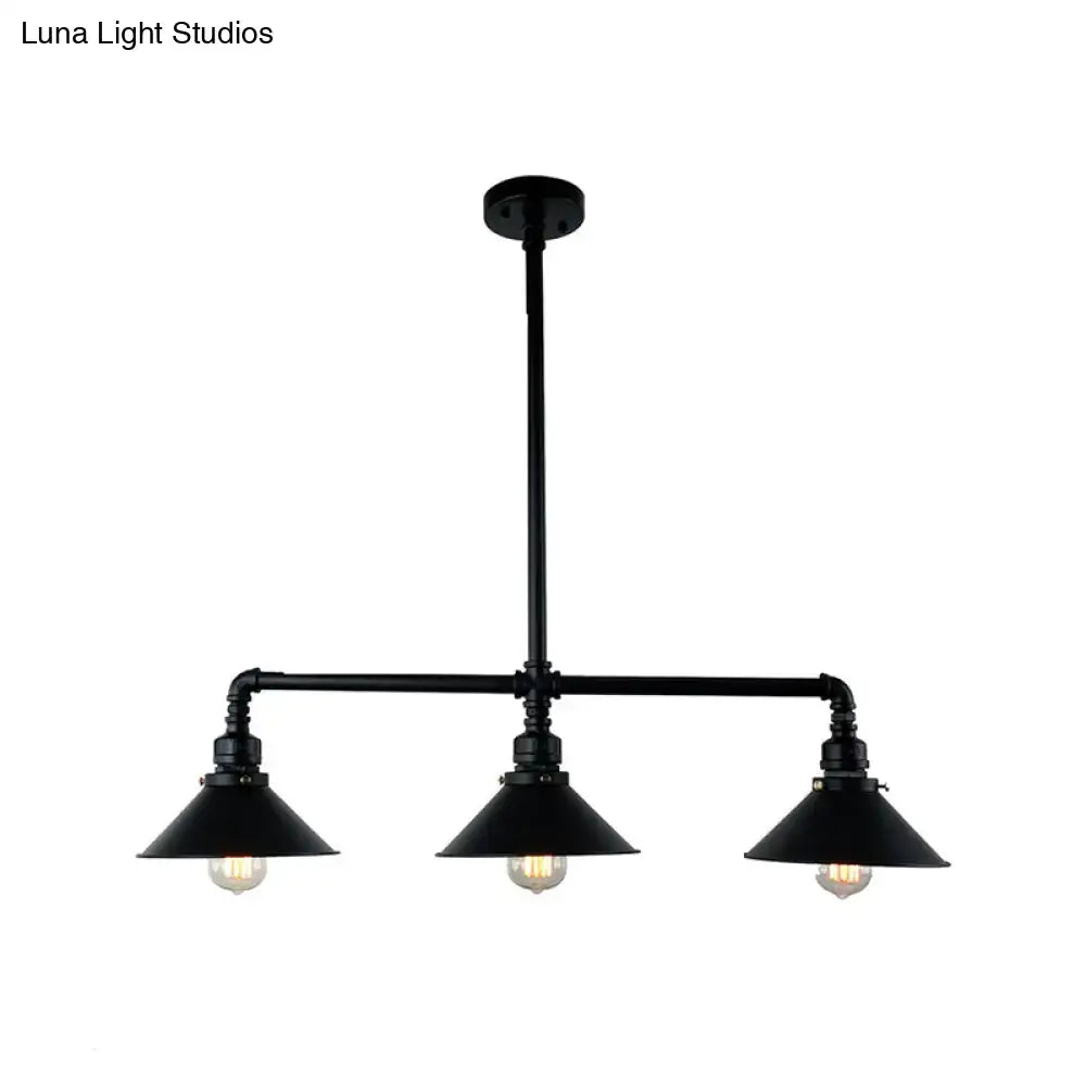 Black Conical Pendant Light