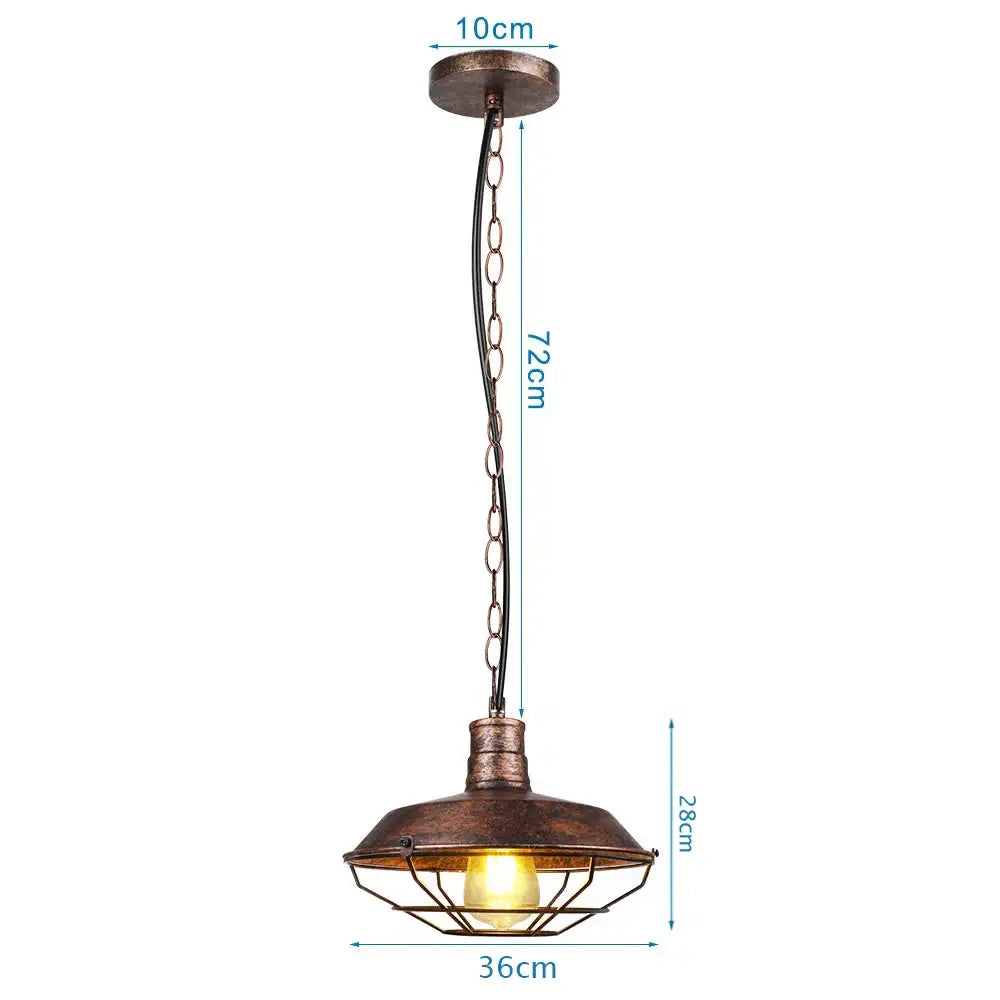 Copper Wire Cage Pendant Light