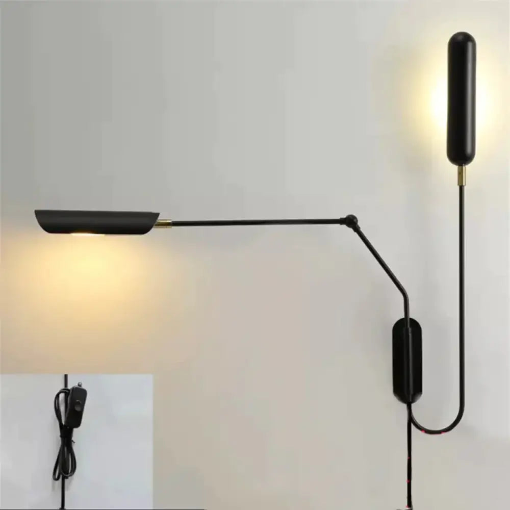 Black Industrial Wall Lamp