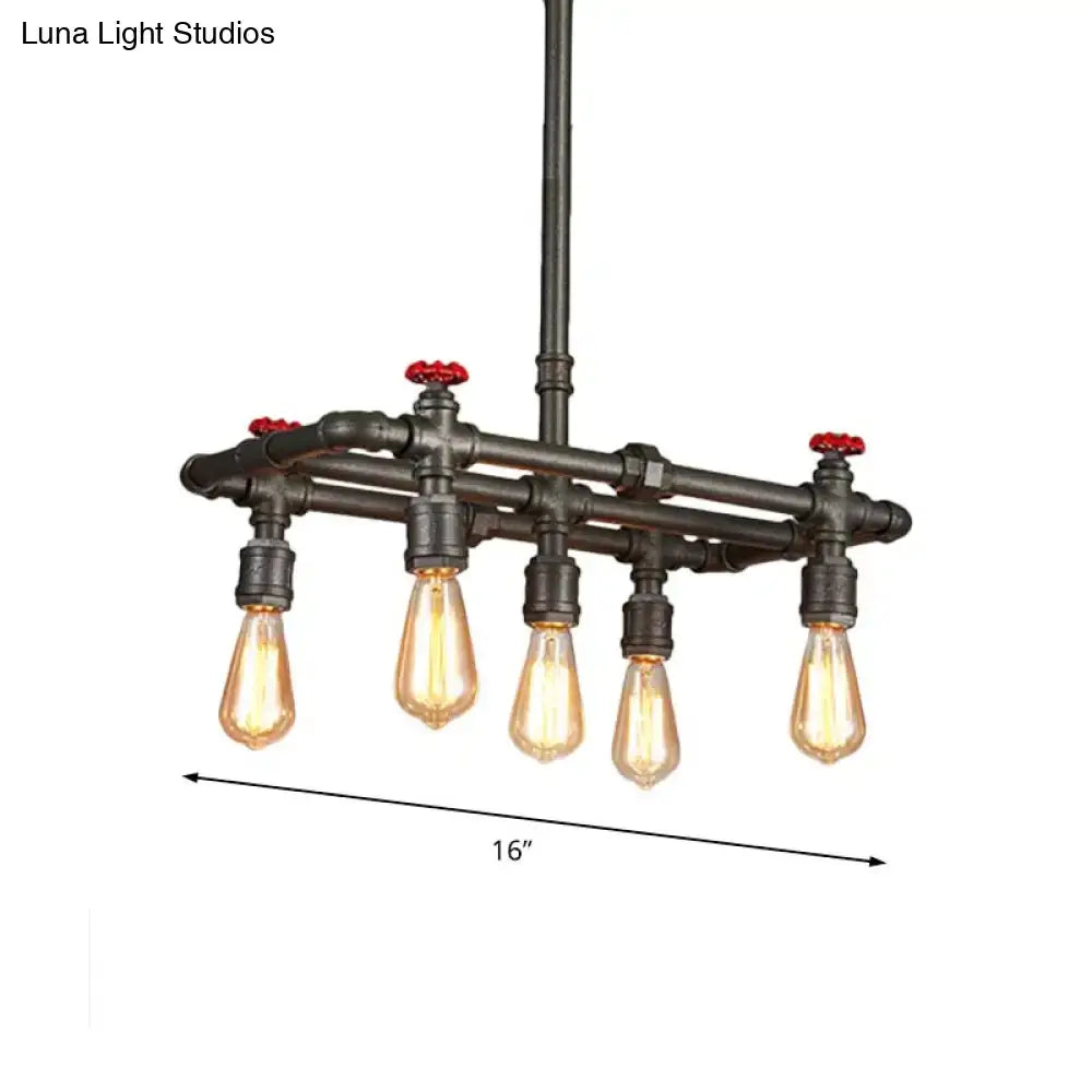 Black Valve Chandelier