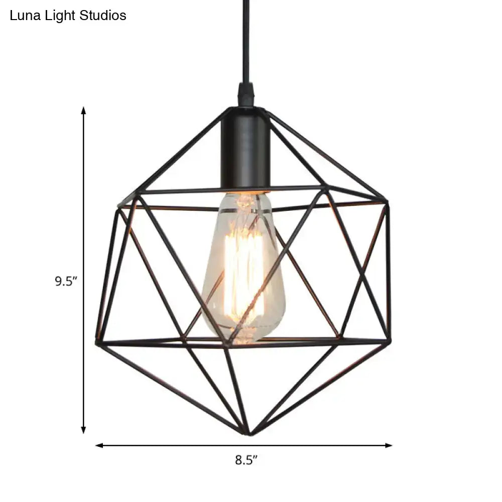 Black Gold Cage Pendants