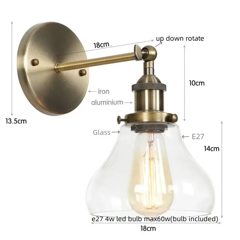 Black Iron LED Sconce