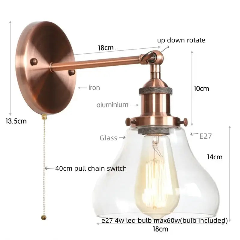 Black Iron LED Sconce