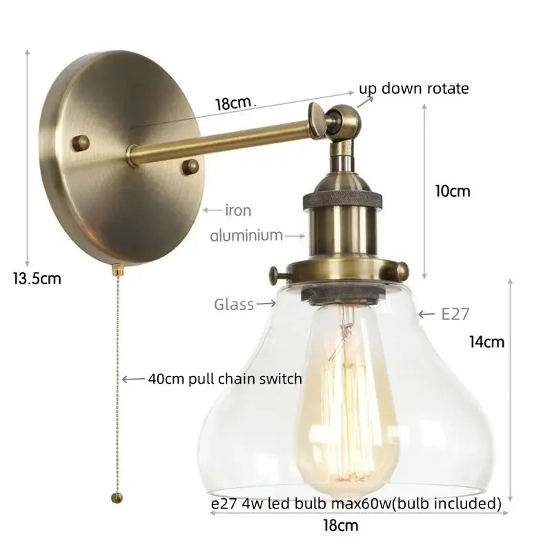Black Iron LED Sconce
