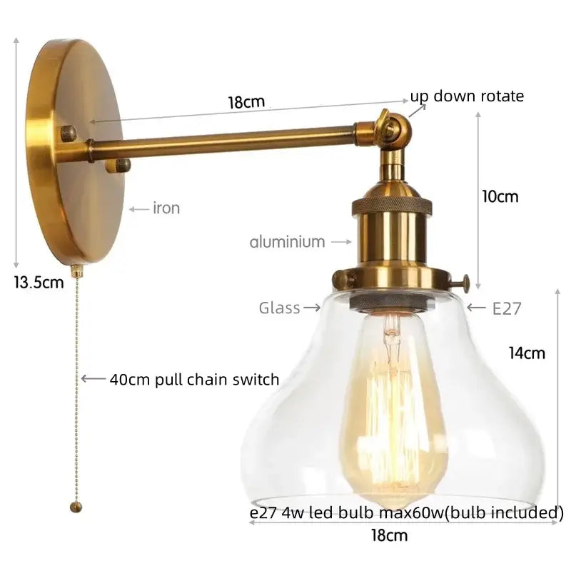 Black Iron LED Sconce