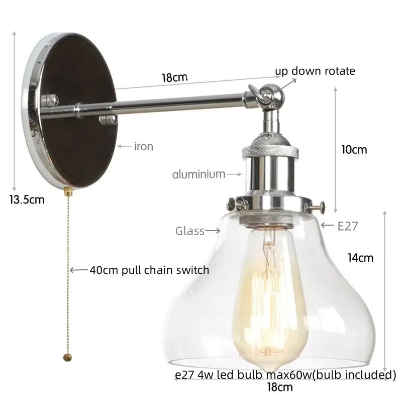 Black Iron LED Sconce