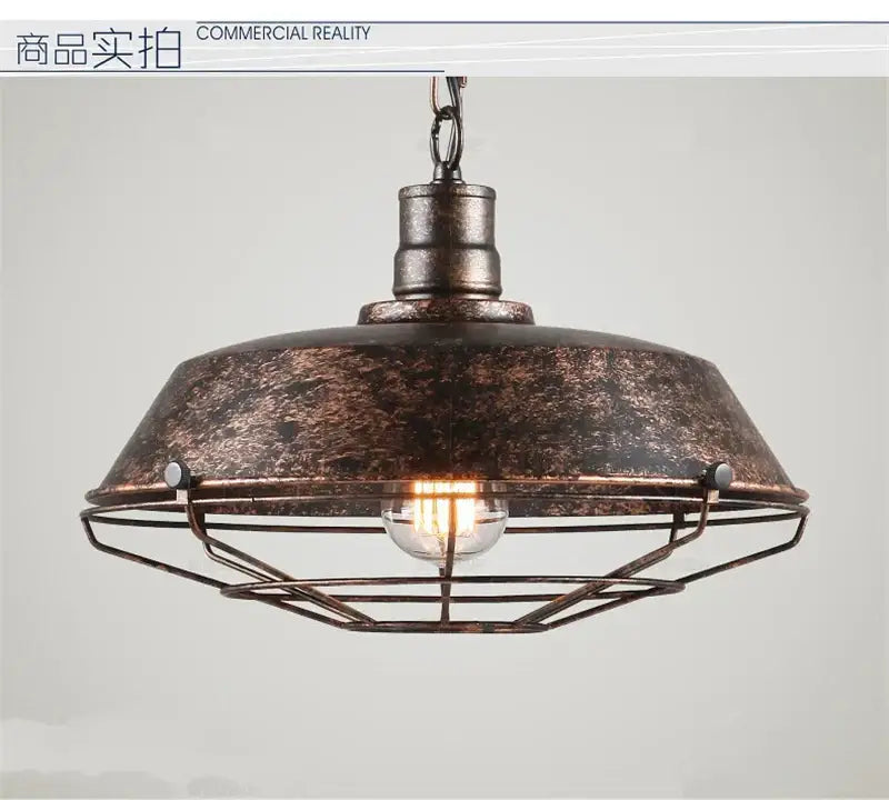 Black Wire Cage Dome Light