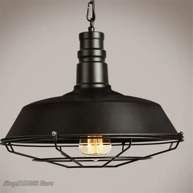 Black Wire Cage Dome Light