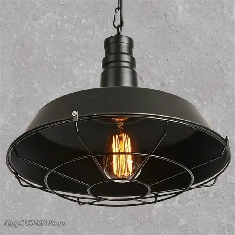 Black Wire Cage Dome Light
