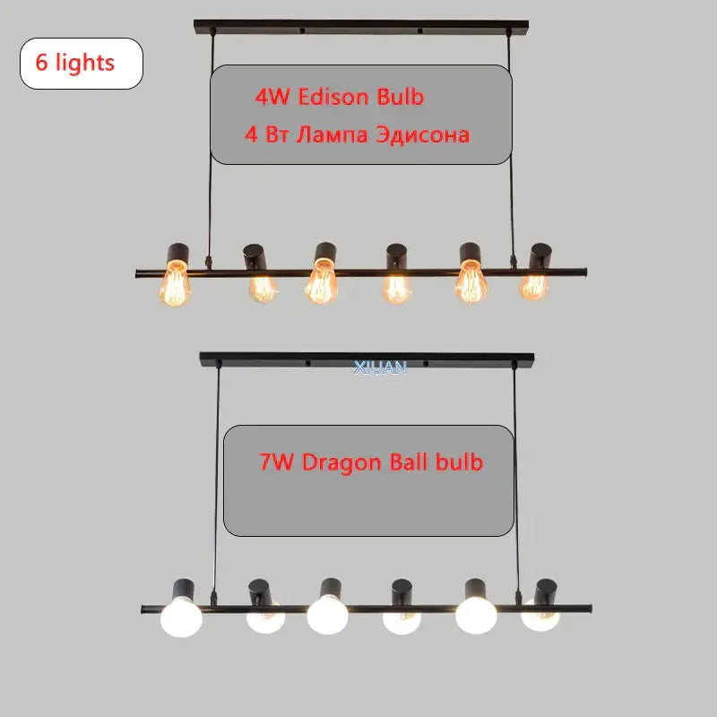 Black Industrial Island Chandelier