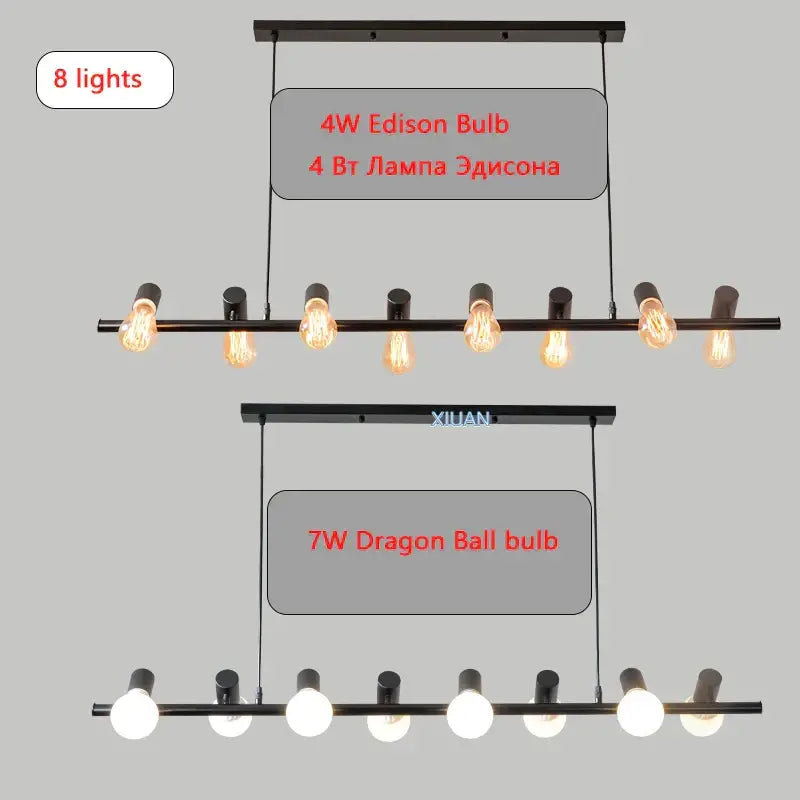 Black Industrial Island Chandelier
