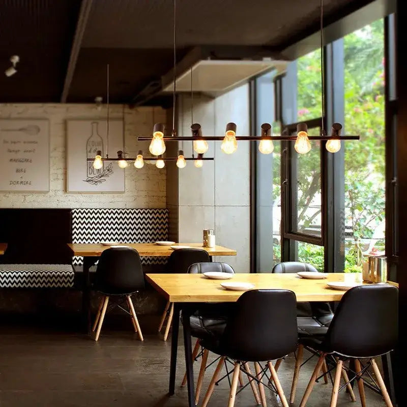 Black Industrial Island Chandelier
