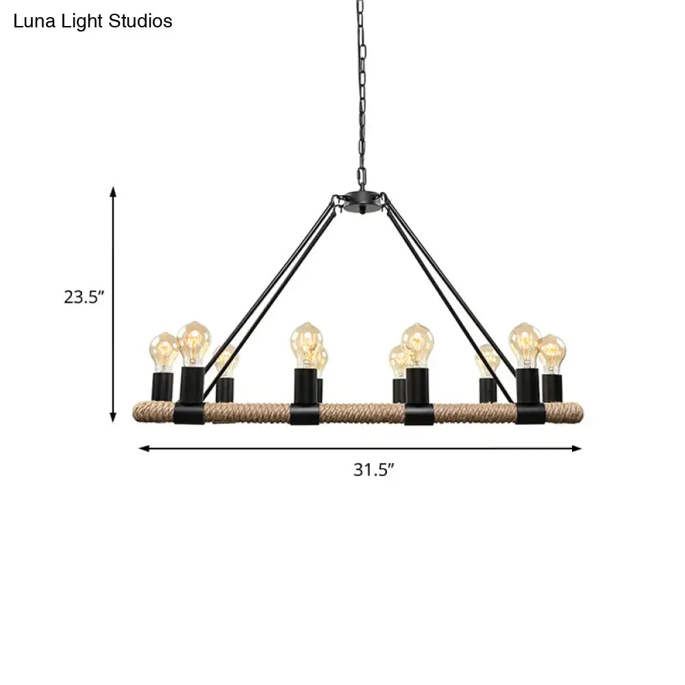 Black Rope Metal Chandelier