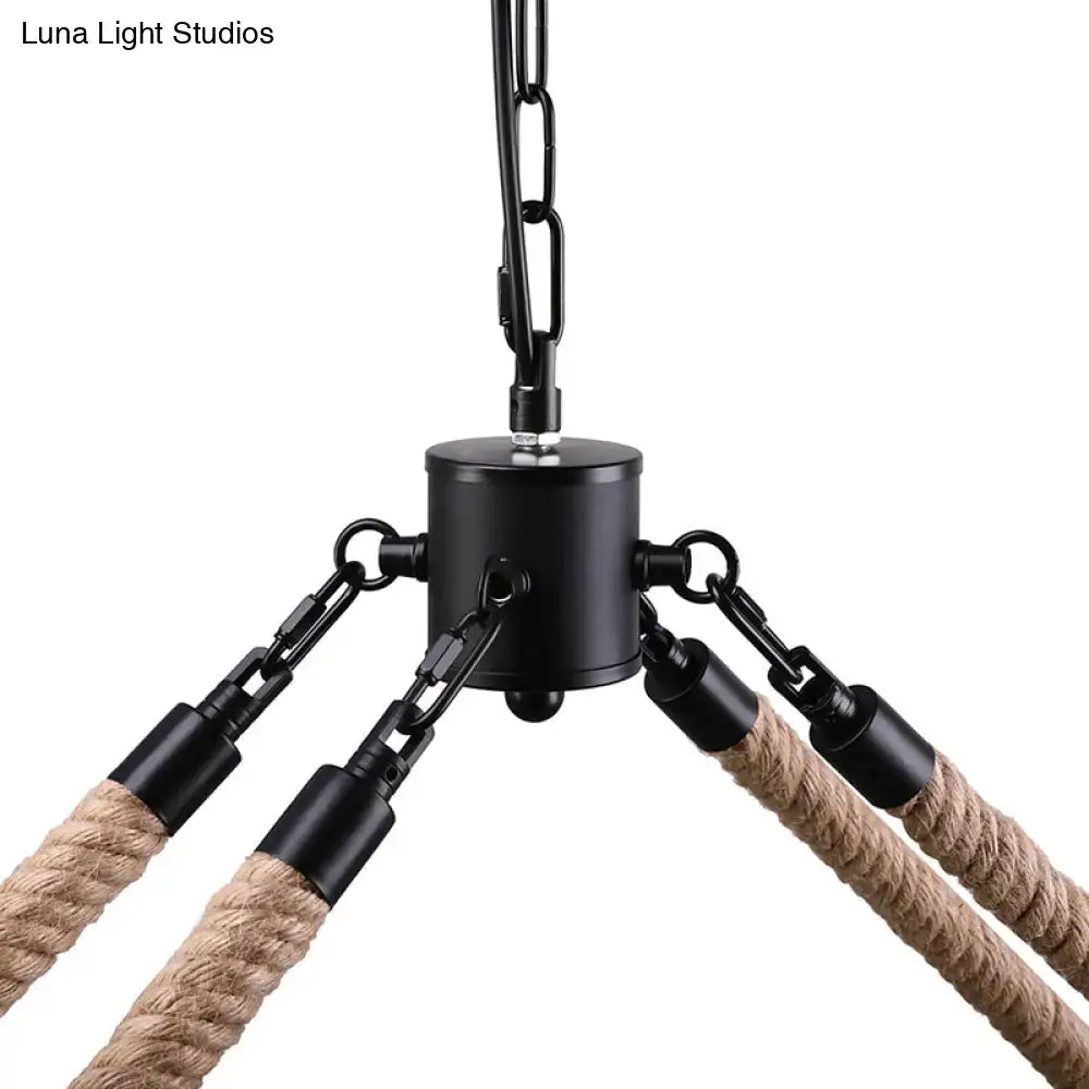 Black Rope Metal Chandelier