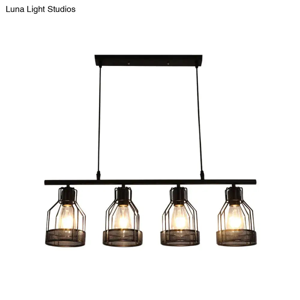 Black Birdcage Bar Light
