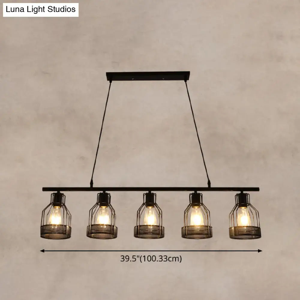 Black Birdcage Bar Light