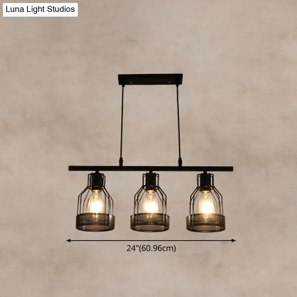 Black Birdcage Bar Light