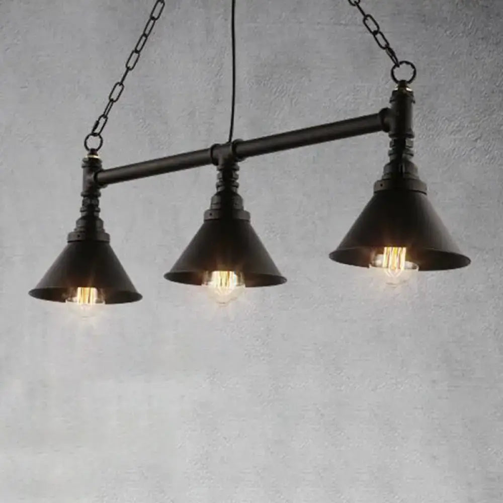 Black Conical Ceiling Light