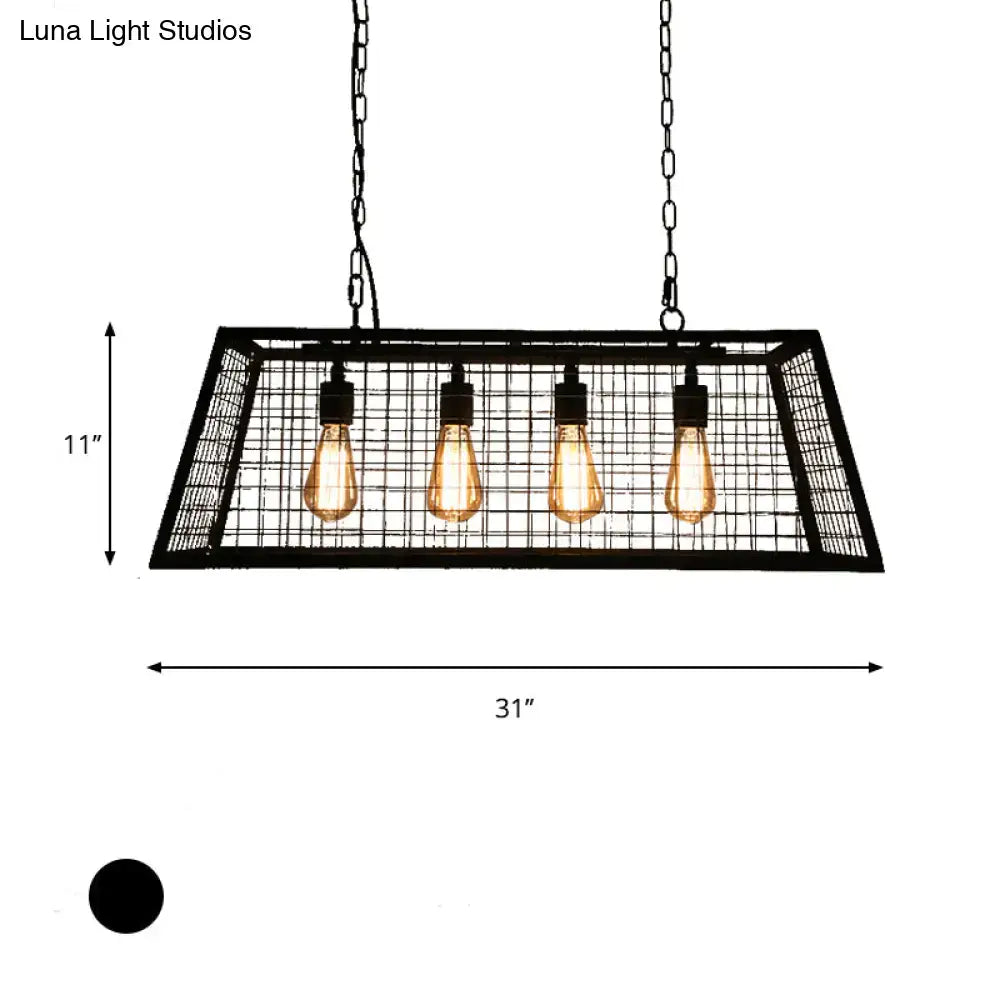 Black Cage Pendant Lamp