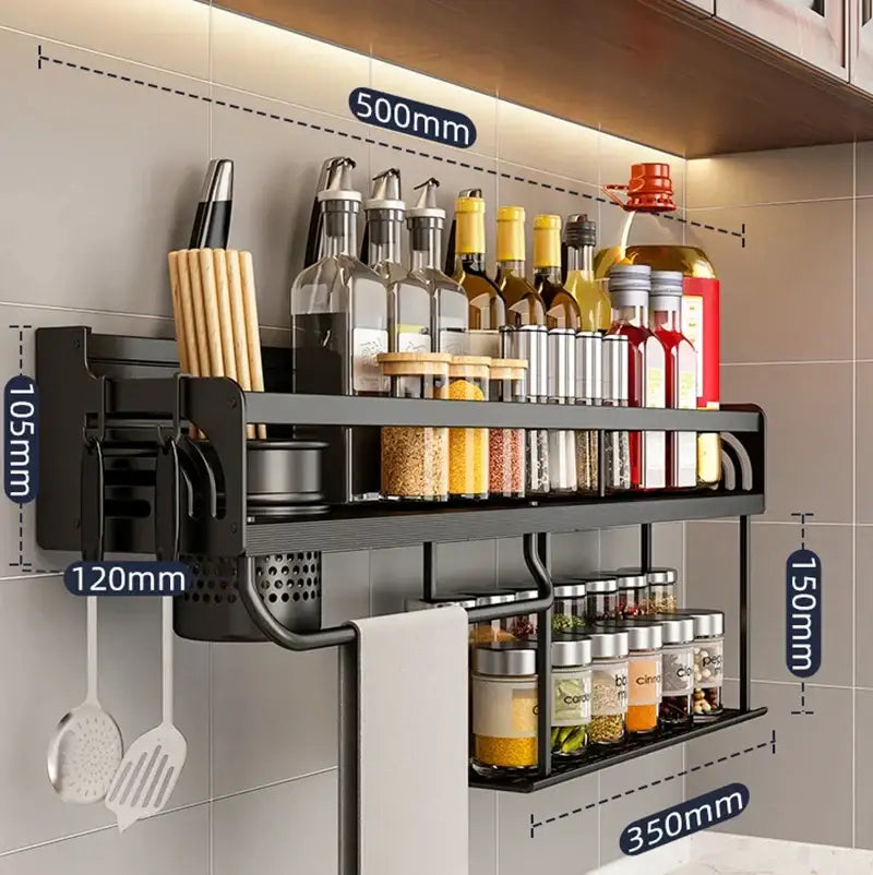 Black Metal Spice Rack