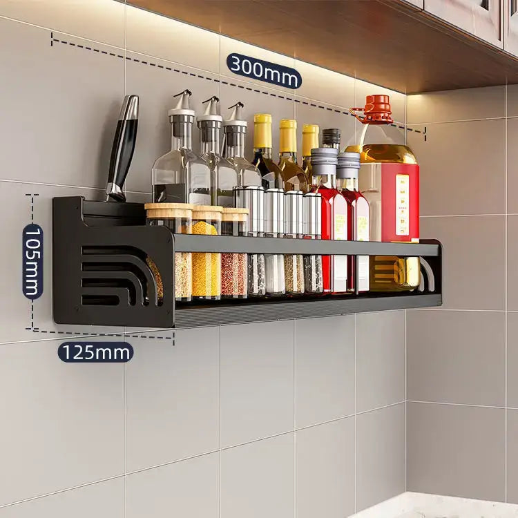 Black Metal Spice Rack