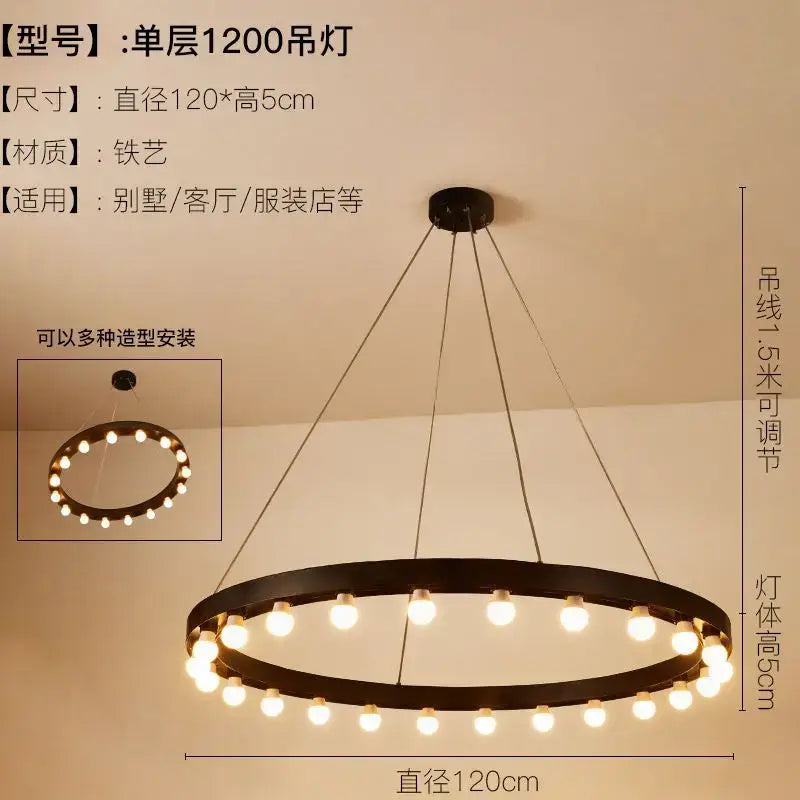Black Multi Tier Pendant Light