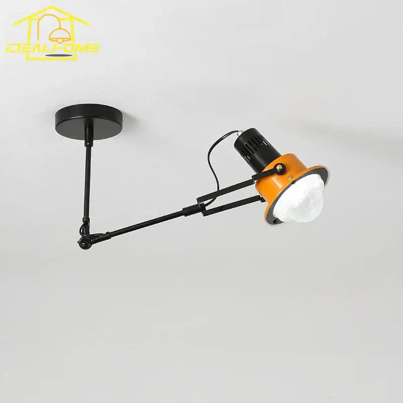 Black Orange Swing Lamp