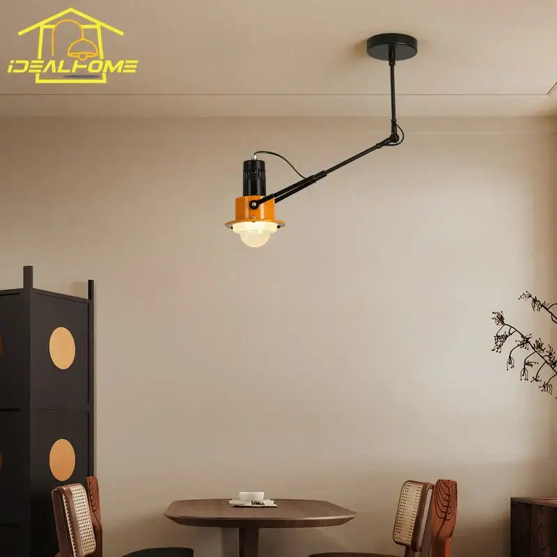 Black Orange Swing Lamp