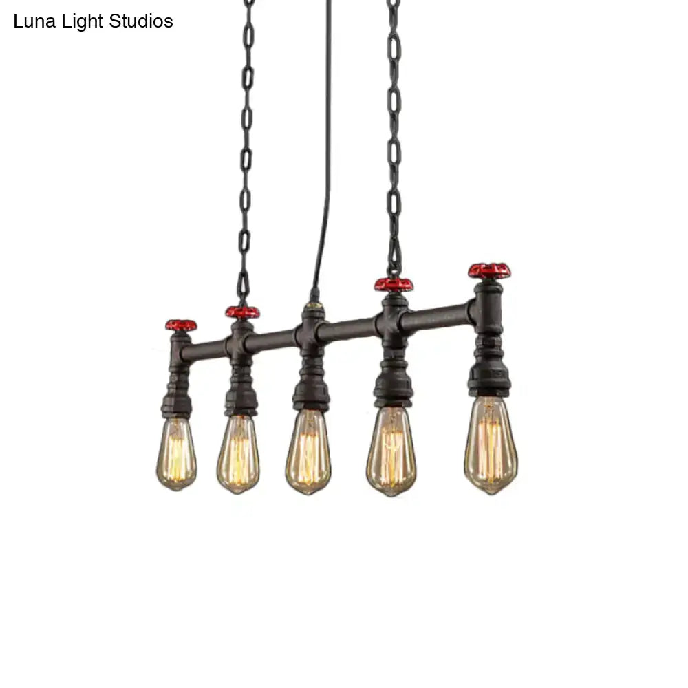 Black Pipe Ceiling Light