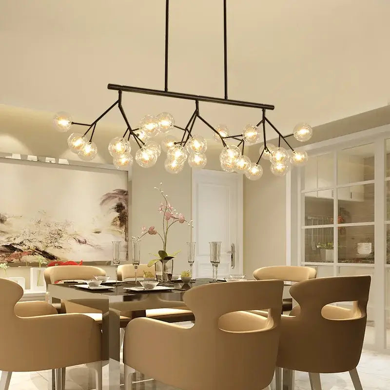 Black Firefly Glass Chandelier Up To 36 Lights