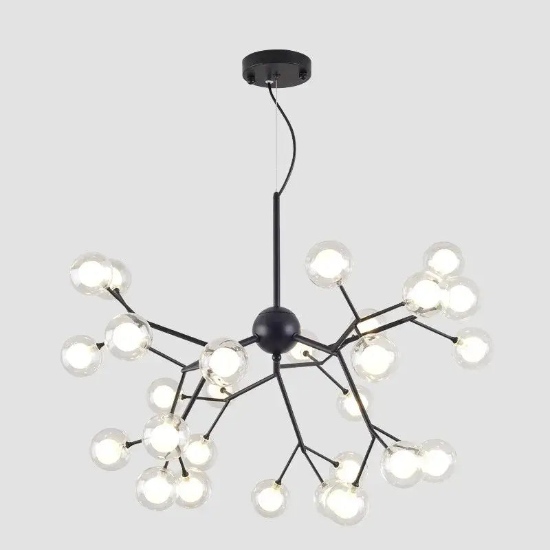 Black Firefly Glass Chandelier Up To 36 Lights